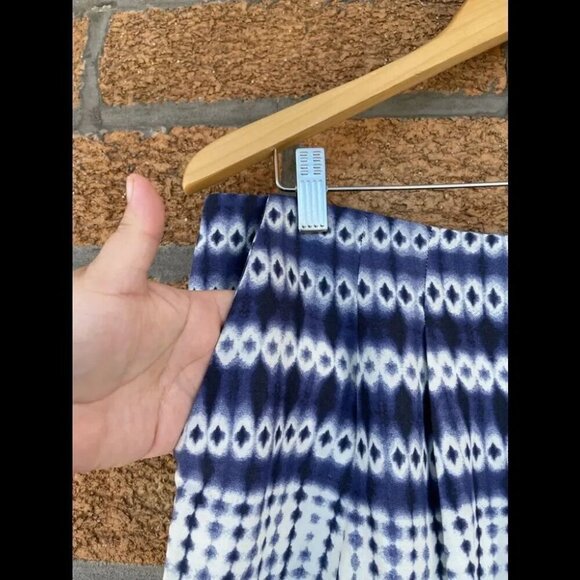 Anthropologie Corey Lynn Calter Blue Linen Wide Cropped Nalu Pants size 10 - Picture 4 of 11